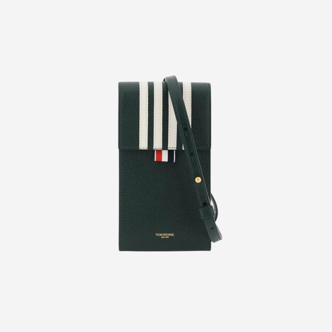 Thom Browne 4-Bar Stripe Phone Bag Green 상세 이미지 1