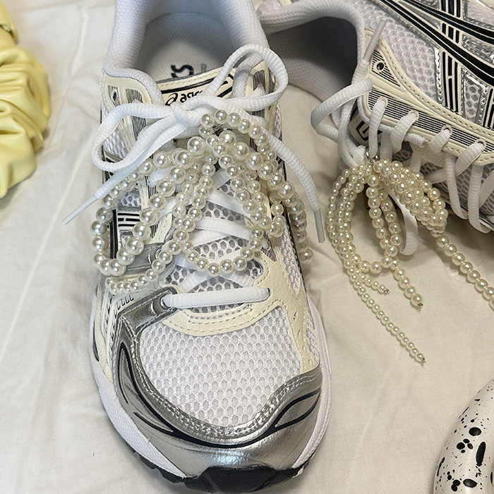(W) Asics Gel-Kayano 14 White Midnight 착용 스타일 - 4