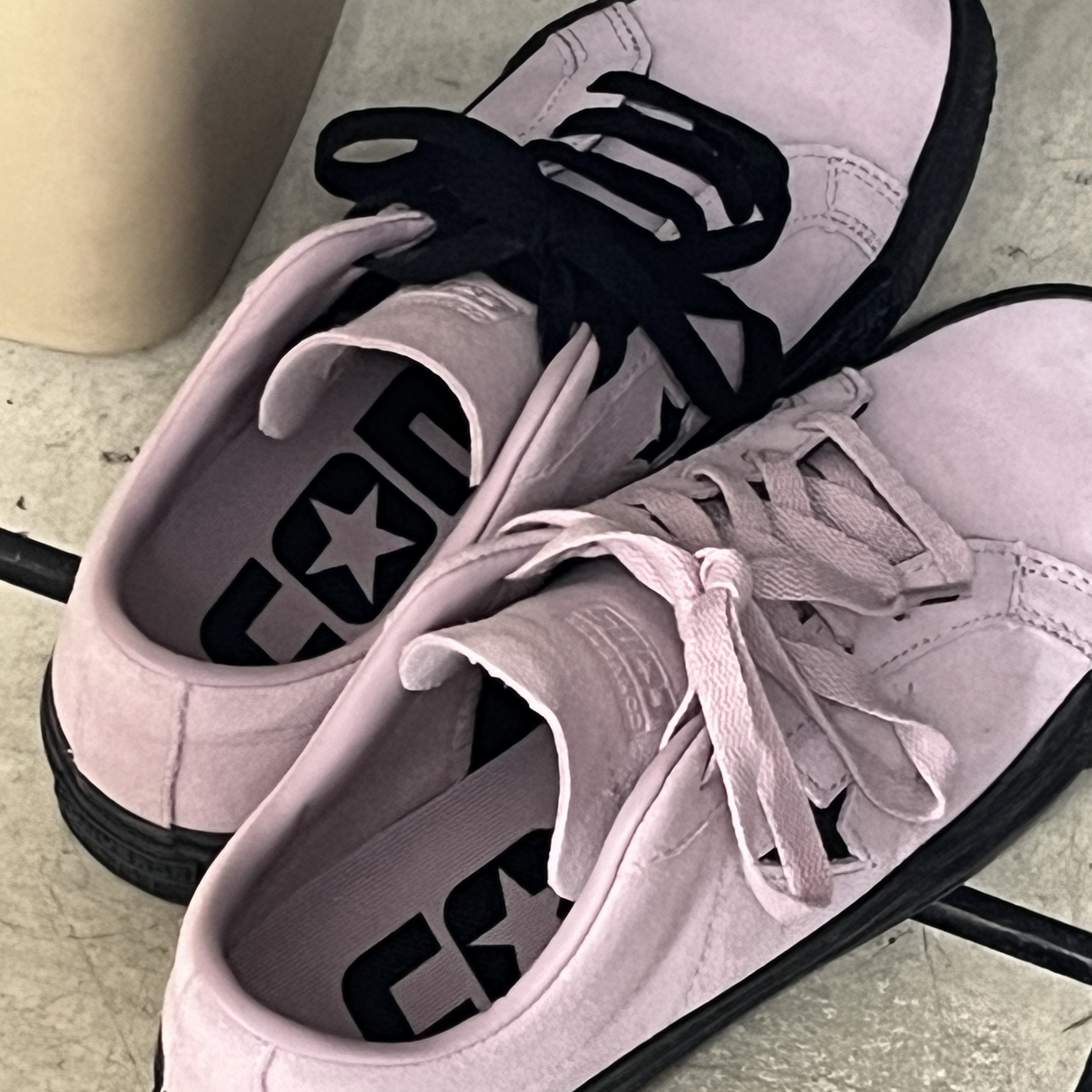 Converse One Star Pro Classic Suede Phantom Violet 착용 스타일