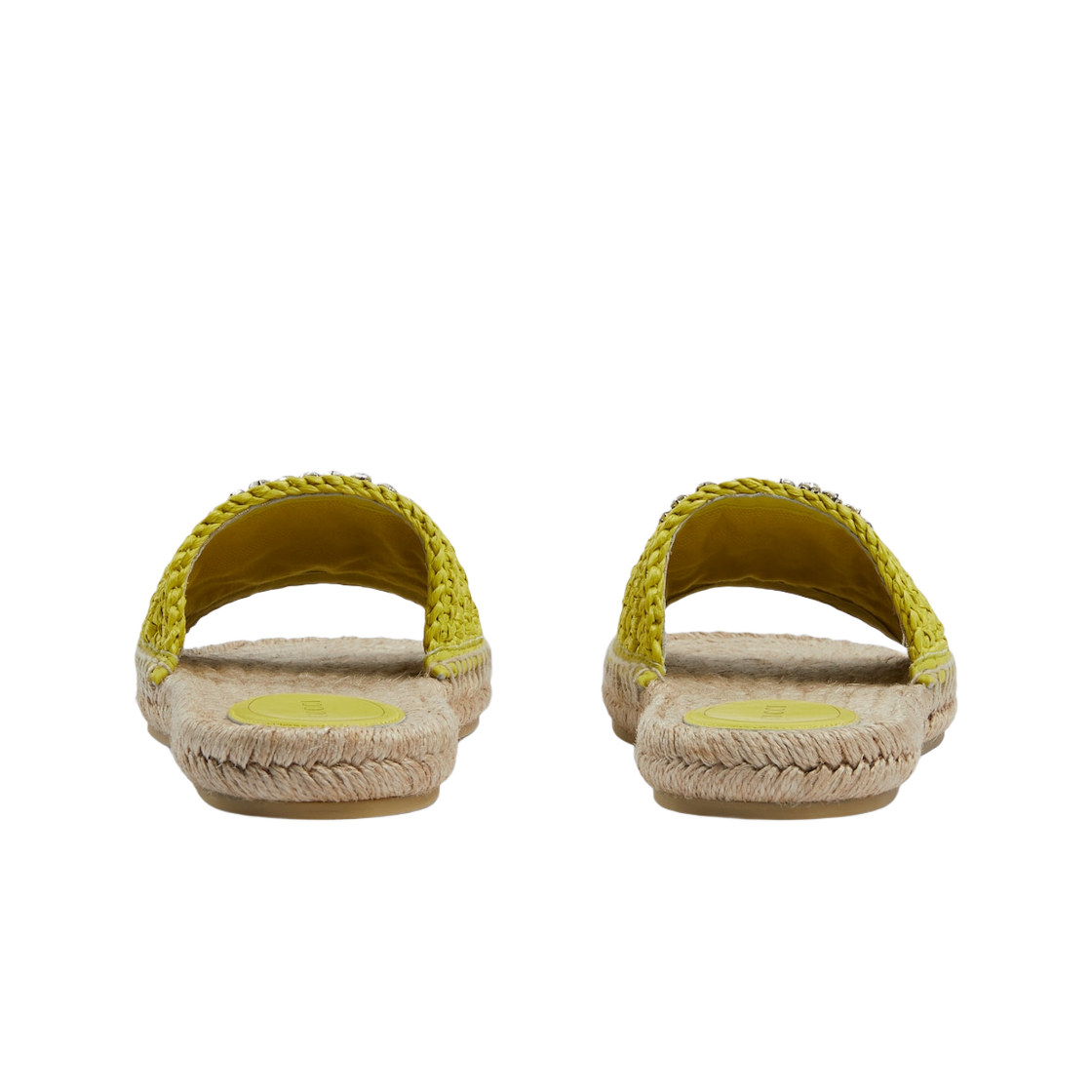 (W) 구찌 인터로킹 G 에스파드리유 라임 그린 비스코스 이펙트 라피아((W) Gucci Interlocking G Espadrille Lime Green Viscose Effect Raffia) - 3