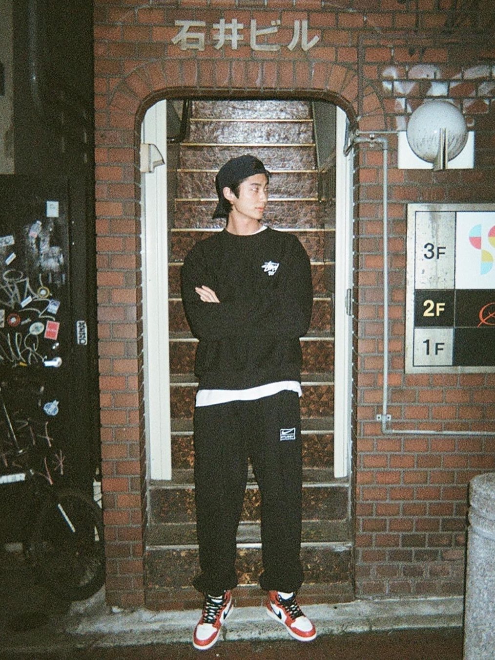 47 Brand LA Dodgers Clean Up Royal, Supreme Washed Chino Twill Camp Cap Black 착용 스타일 - 5