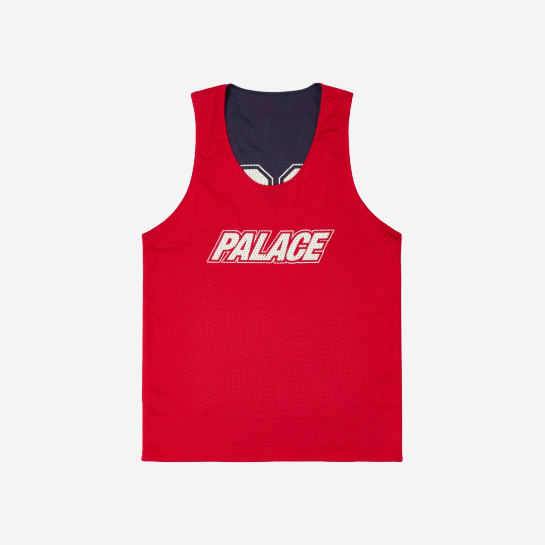 Palace Mesh Reverso Border Vest Navy - 24SS 상세 이미지 3