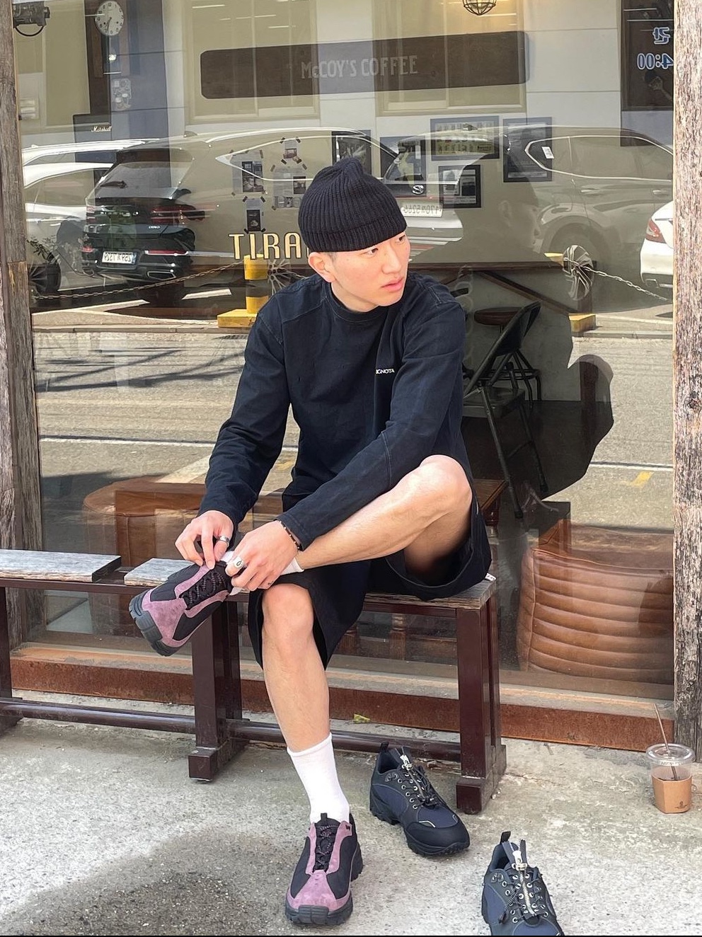 Ignota Core:7 Type.2 Solar Eclipse Long Sleeve T-Shirt Black 착용 스타일