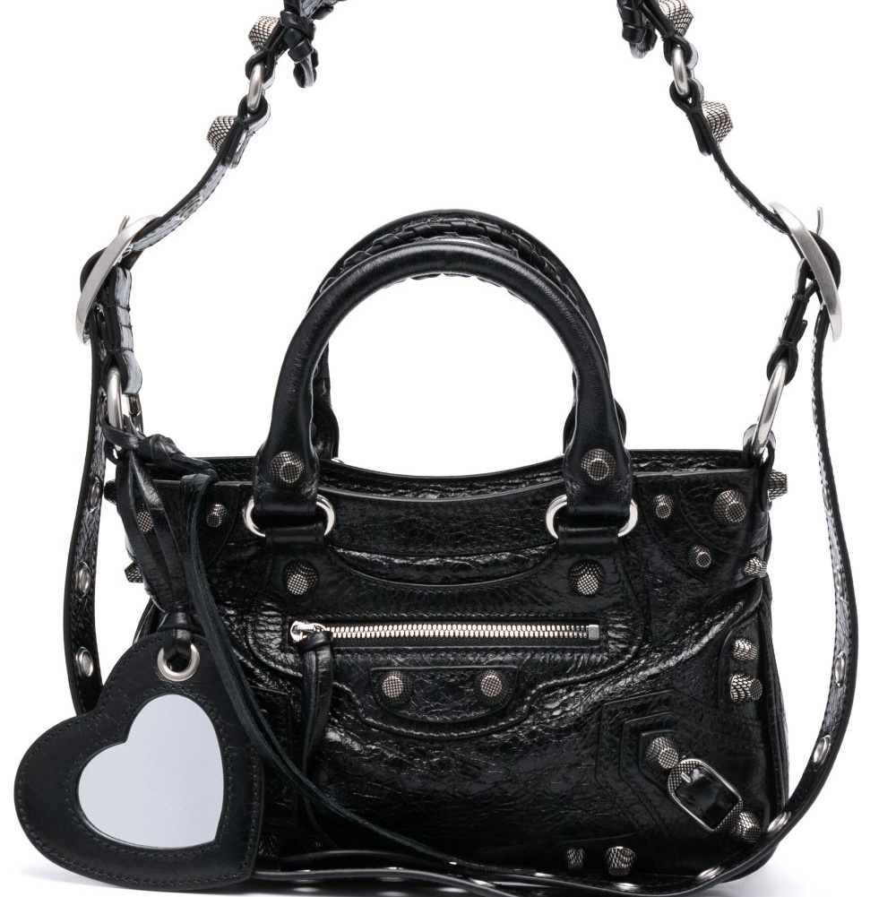 Balenciaga Neo Cagole Small Tote Bag Black 착용 스타일 - 1