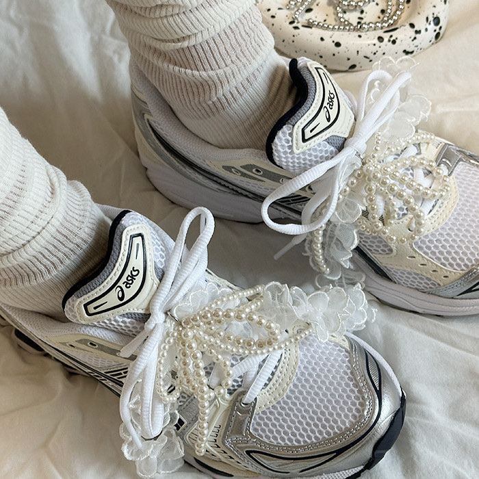 (W) Asics Gel-Kayano 14 White Midnight 착용 스타일 - 1