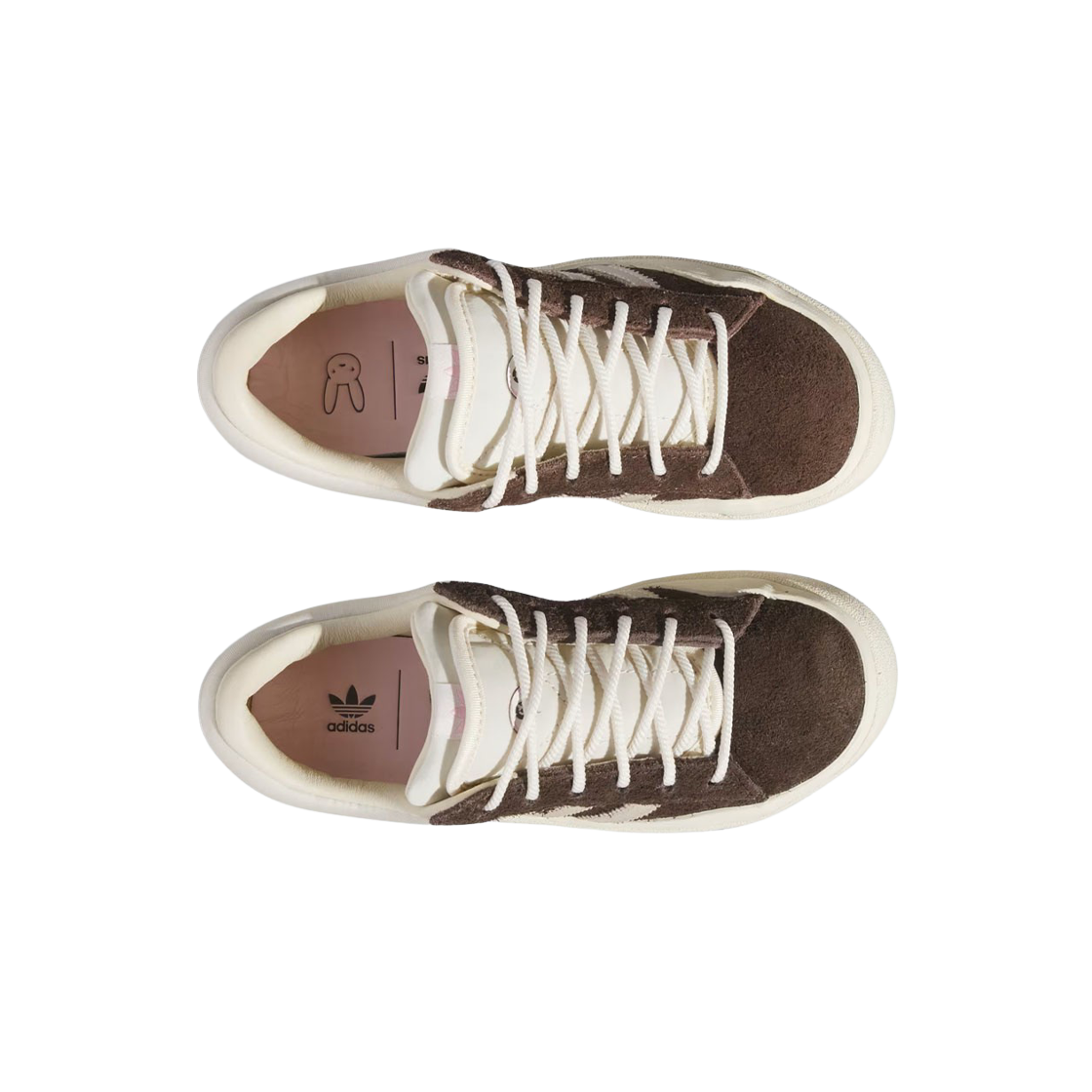 (C) 아디다스 x 배드 버니 캠퍼스 다크 브라운 초크 화이트((C) Adidas x Bad Bunny Campus Dark Brown Chalk White) - 2