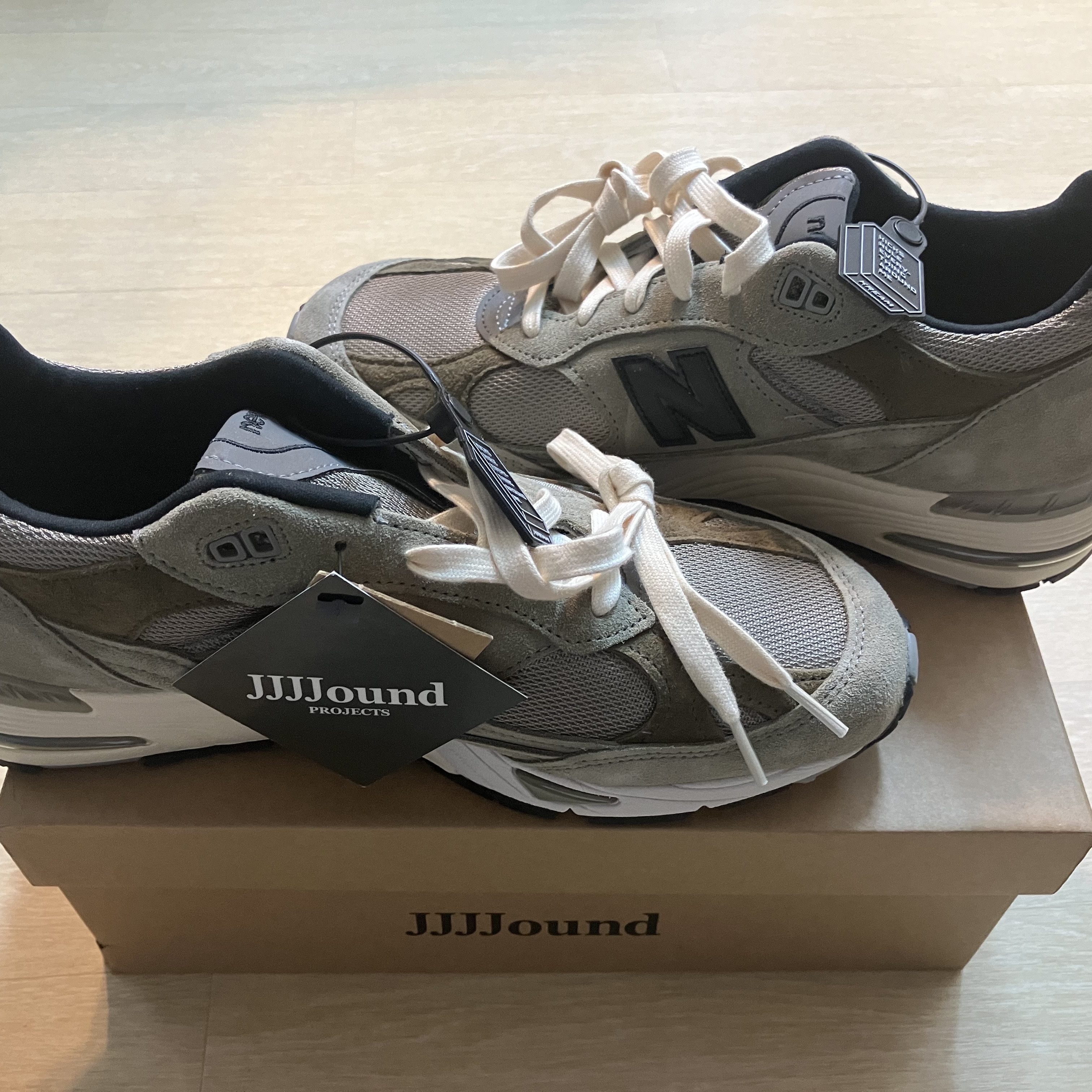 New Balance x JJJJound 991 Made in UK Grey 착용 스타일 - 2