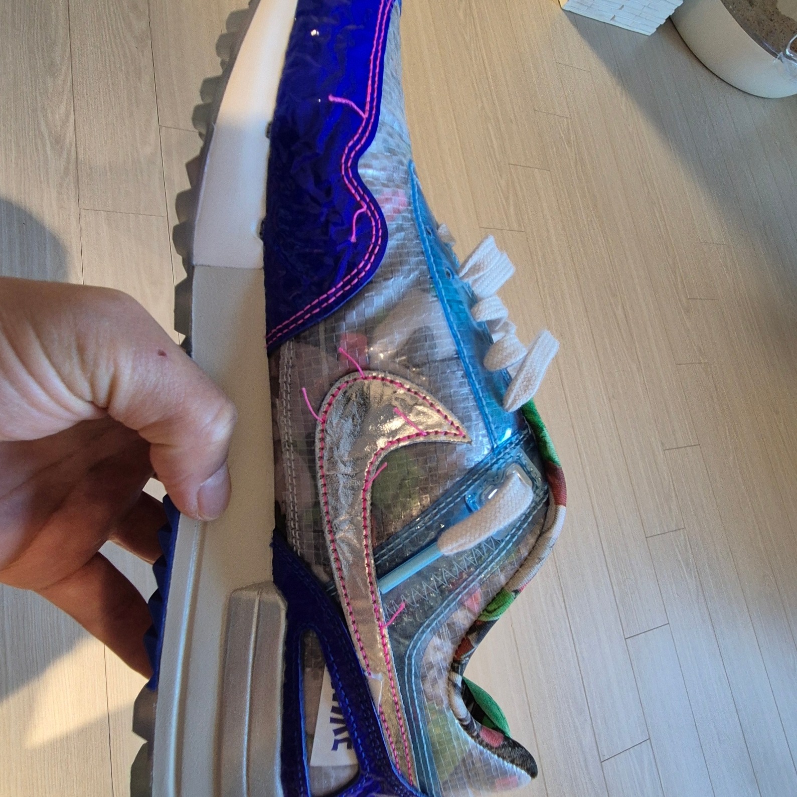 Nike Air Pegasus 89 Golf NRG Metallic Silver Racer Blue 착용 스타일 - 5