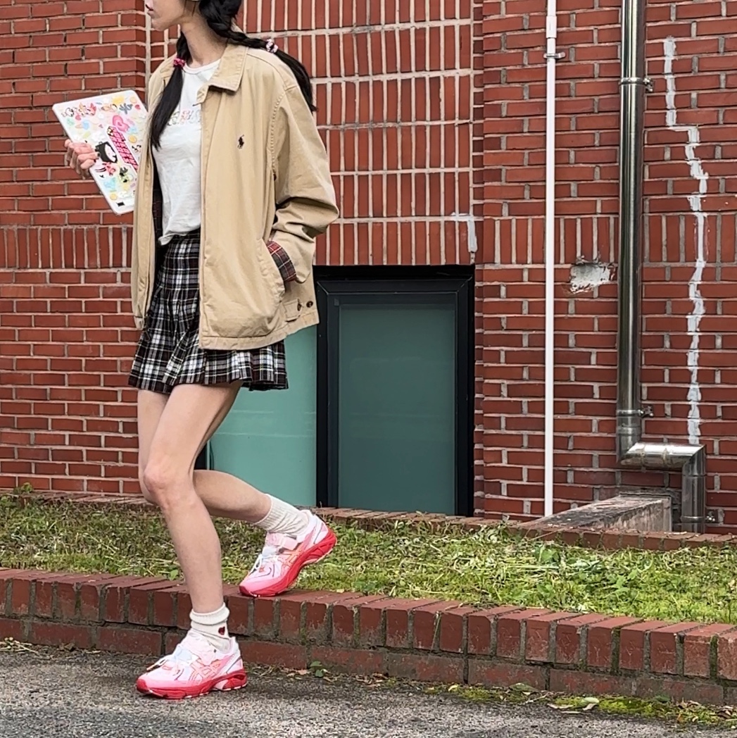 Asics x Cecilie Bahnsen GT-2160 White Habanero, Supreme Backpack Black - 19FW 착용 스타일 - 2