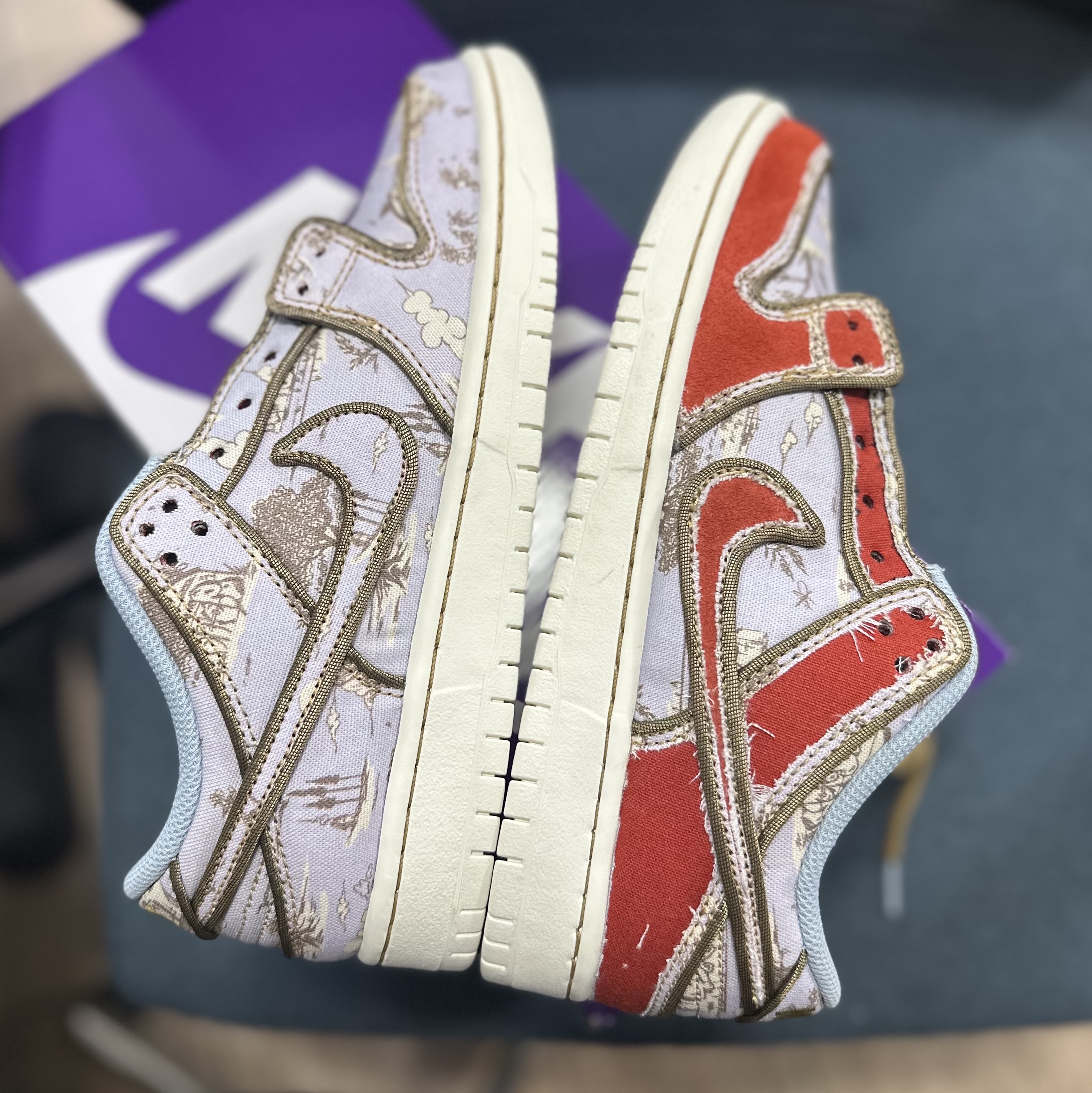 Nike SB Dunk Low Pro Premium Toile 착용 스타일 - 2