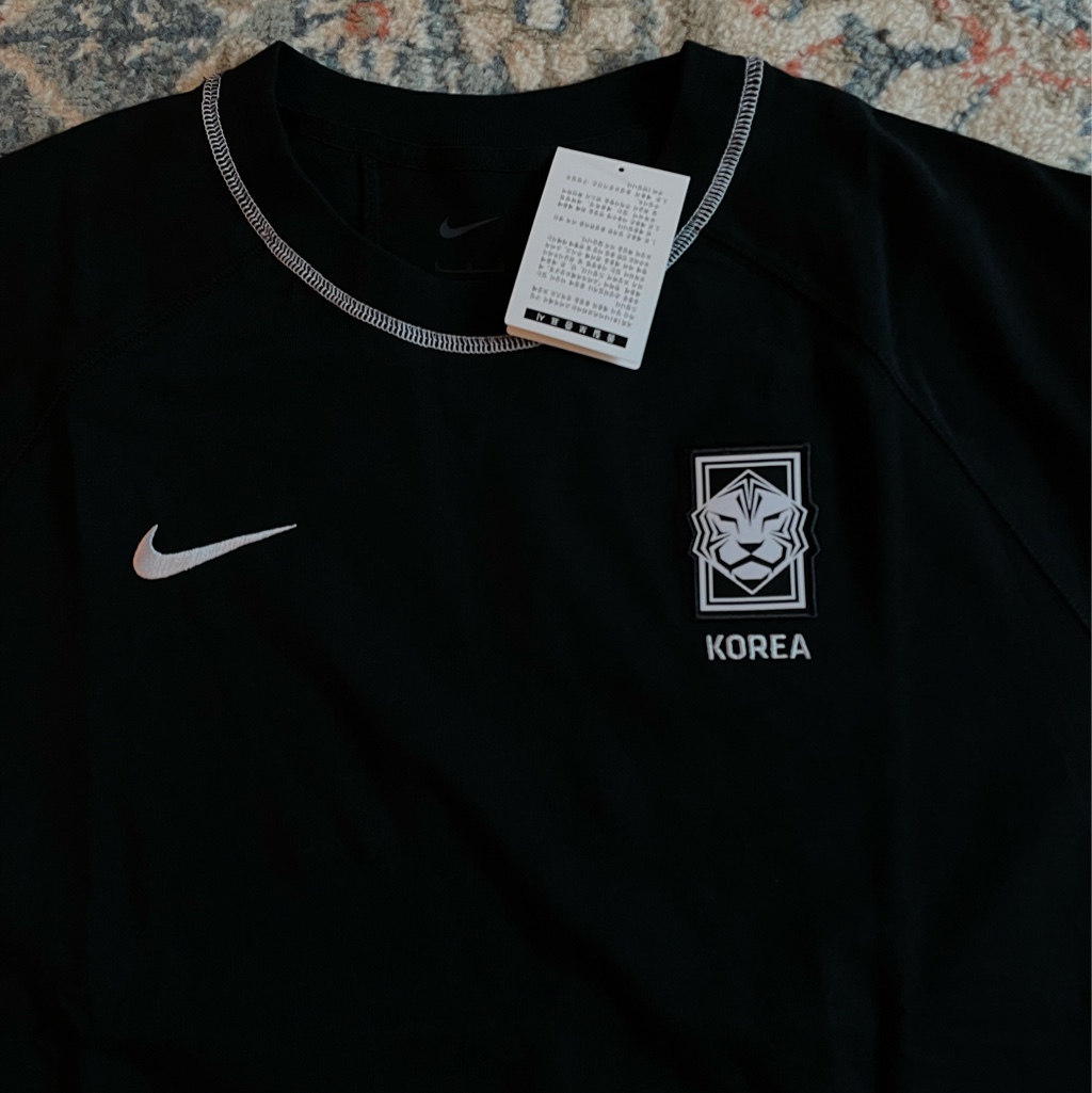 Nike Korea Soccer Short Sleeve Top Black - Asia 착용 스타일 - 2