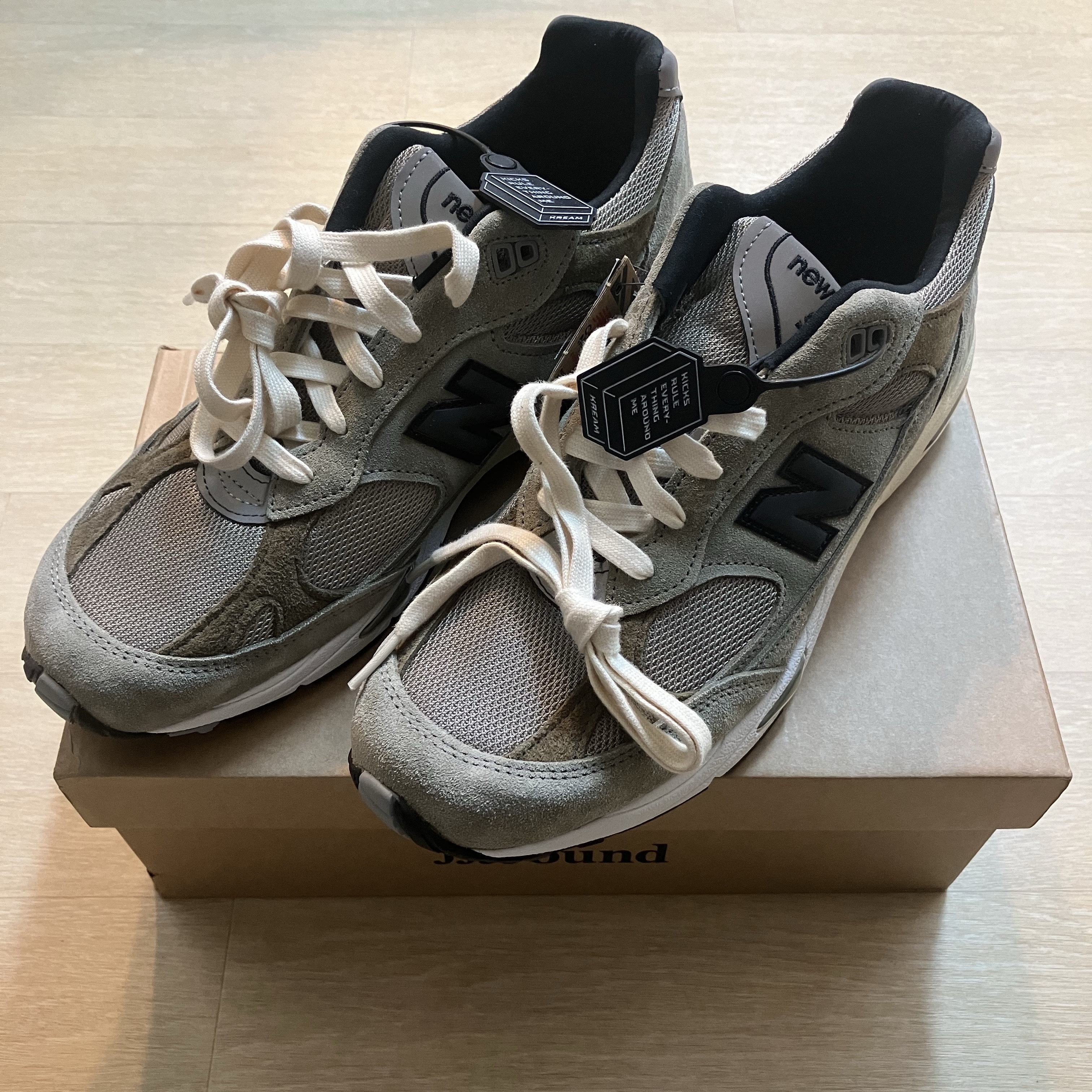 New Balance x JJJJound 991 Made in UK Grey 착용 스타일 - 1