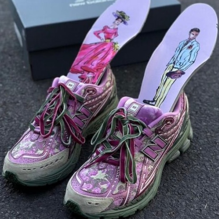 New Balance 1906R Lunar New Year Pink, (W) New Balance x Jack Harlow 550 White Green - B Standard 착용 스타일 - 2