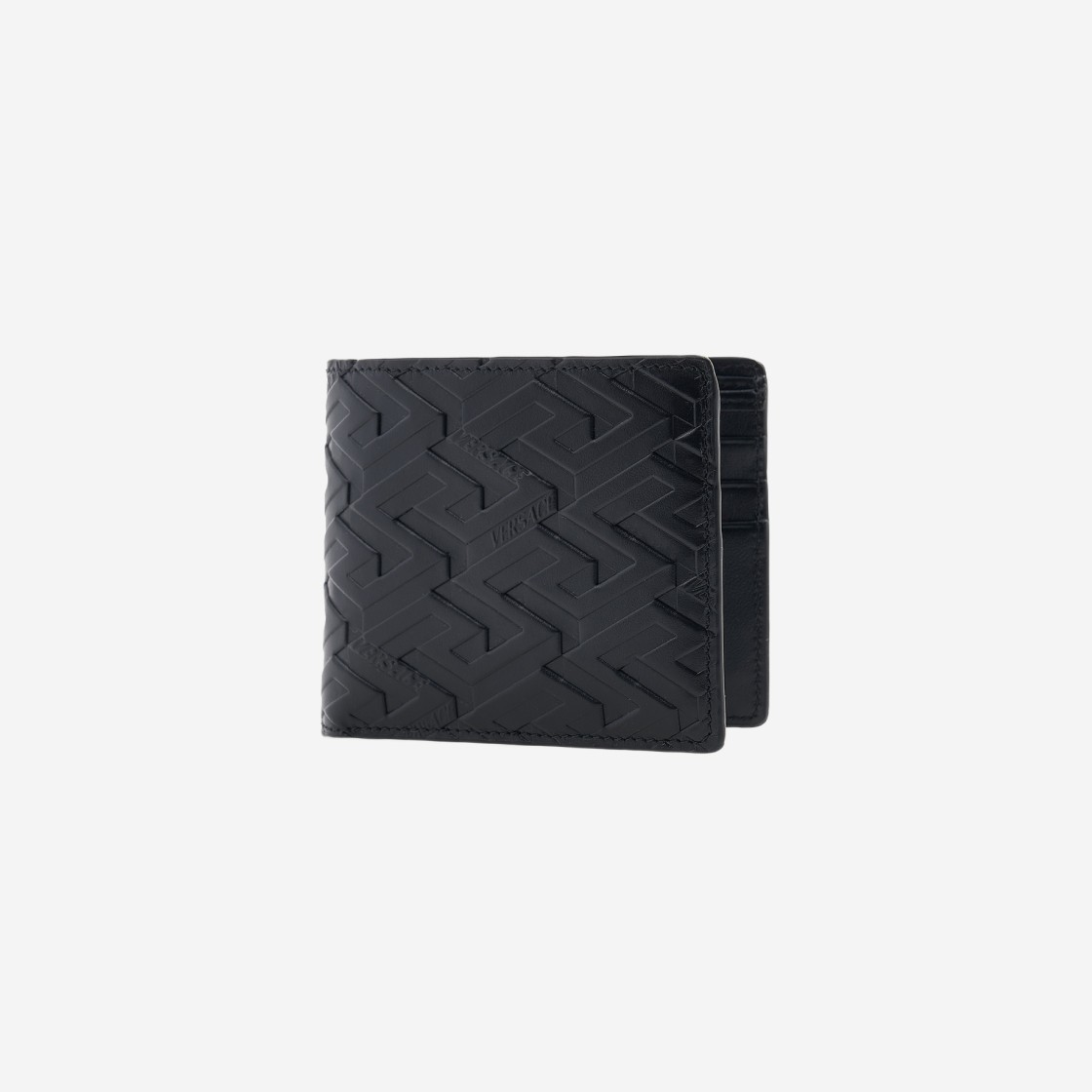 Versace La Greca Signature Bi-Fold Wallet Black 상세 이미지 1