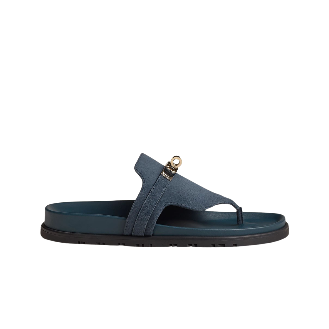 (W) 에르메스 엠파이어 샌들 스웨이드 고트스킨 & 블루 셀레스트((W) Hermes Empire Sandal Suede Goatskin & Bleu Celeste) - 1