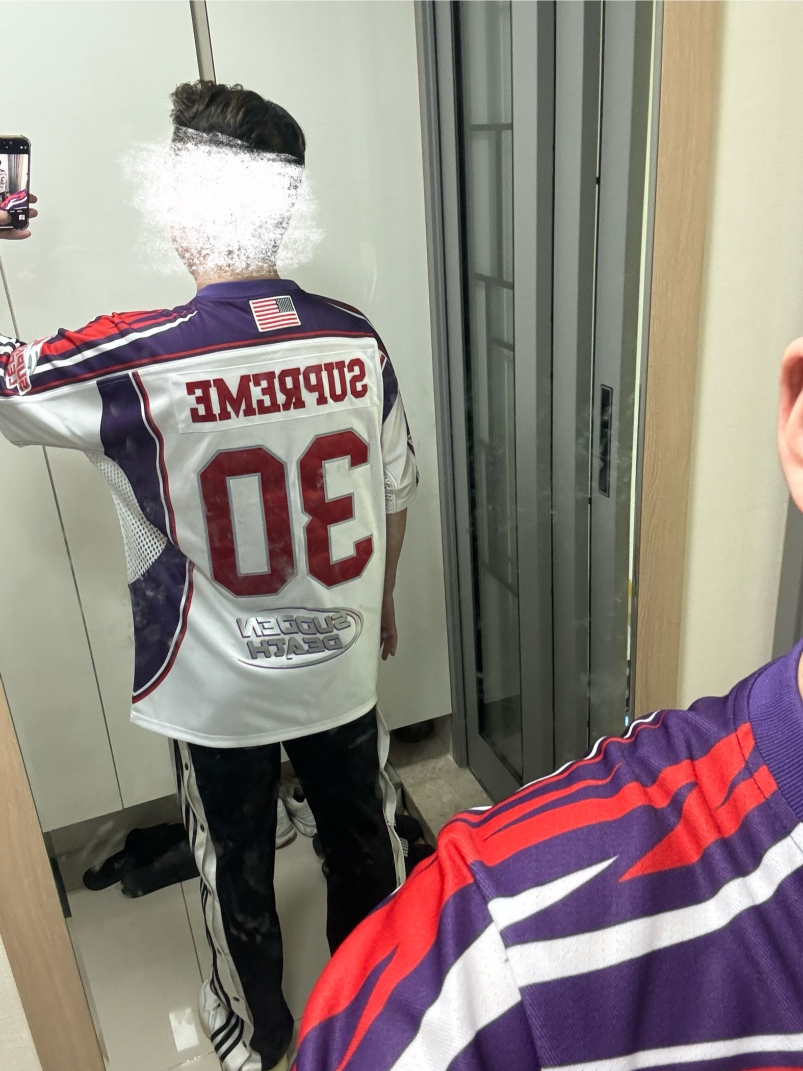 Supreme Sudden Death Football Jersey White - 24SS 착용 스타일