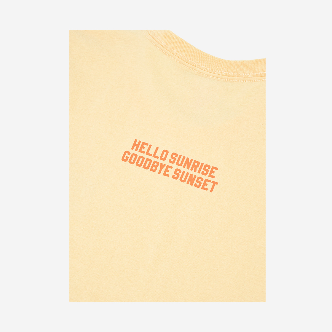 헬로선라이즈 우먼 숏 슬리브 티 버터 옐로우(Hello Sunrise Women Shorts Sleeve Tee Butter Yellow) - 4