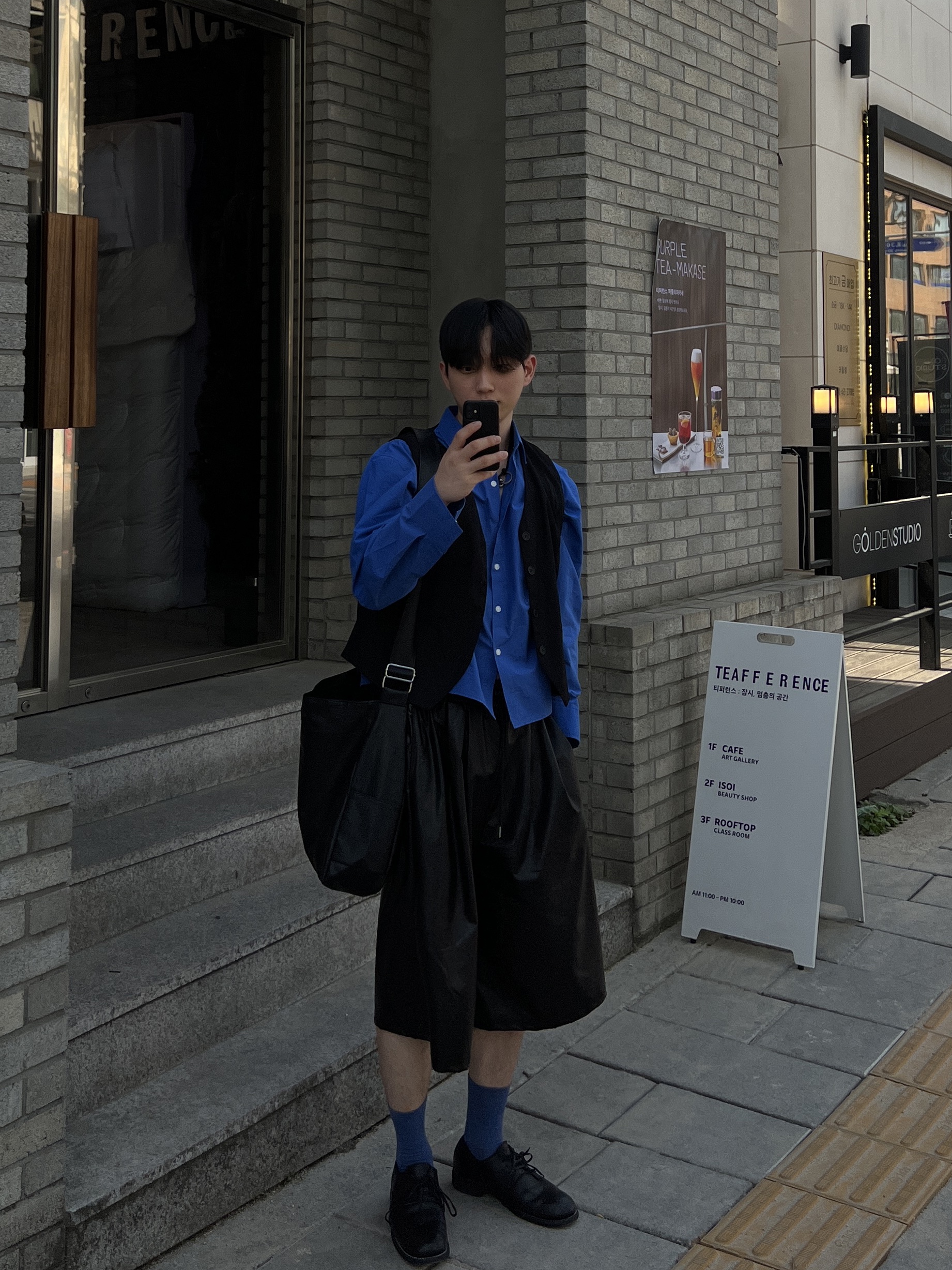 Guidi 992X Horse Full Grain Leather Derby Black 착용 스타일