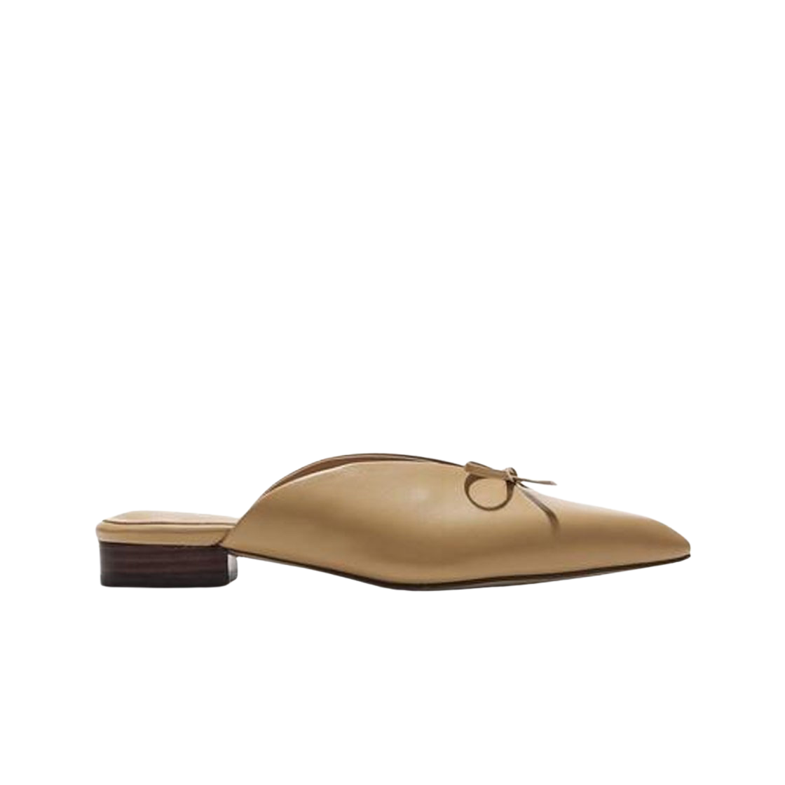 (W) 다이닛 리본 스틸레토 뮬 베이지((W) Deinet Ribbon Stilletto Mule in Beige)