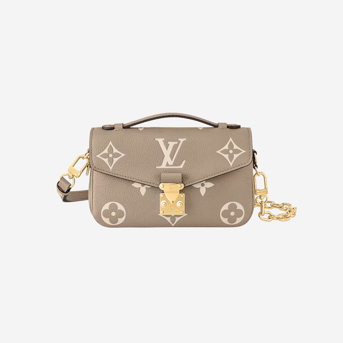 Louis Vuitton Pochette Metis East West Bicolor Monogram Empreinte Leather Creme 상세 이미지 1