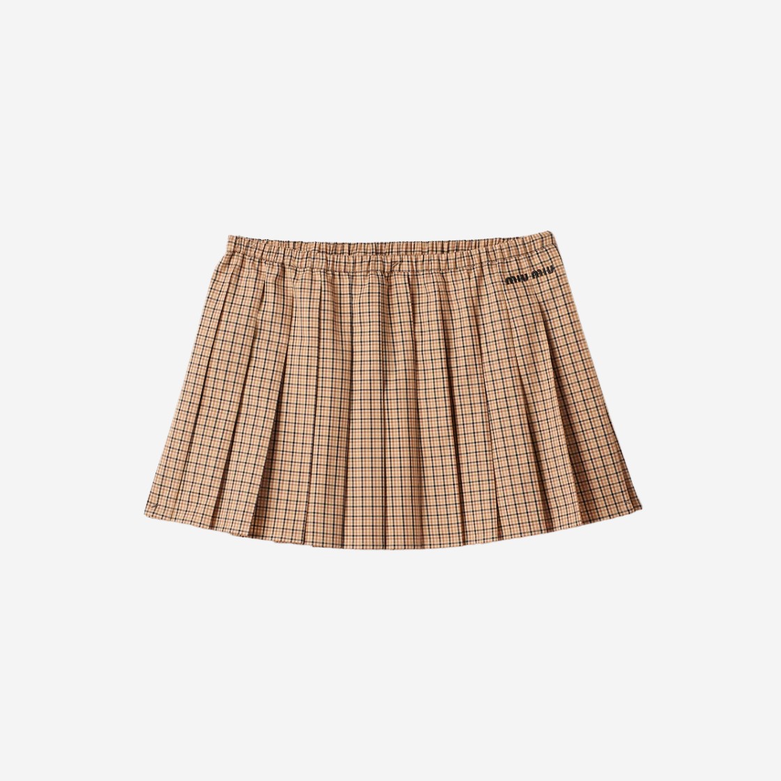 (W) Miu Miu Checked Miniskirt Cord 상세 이미지 1