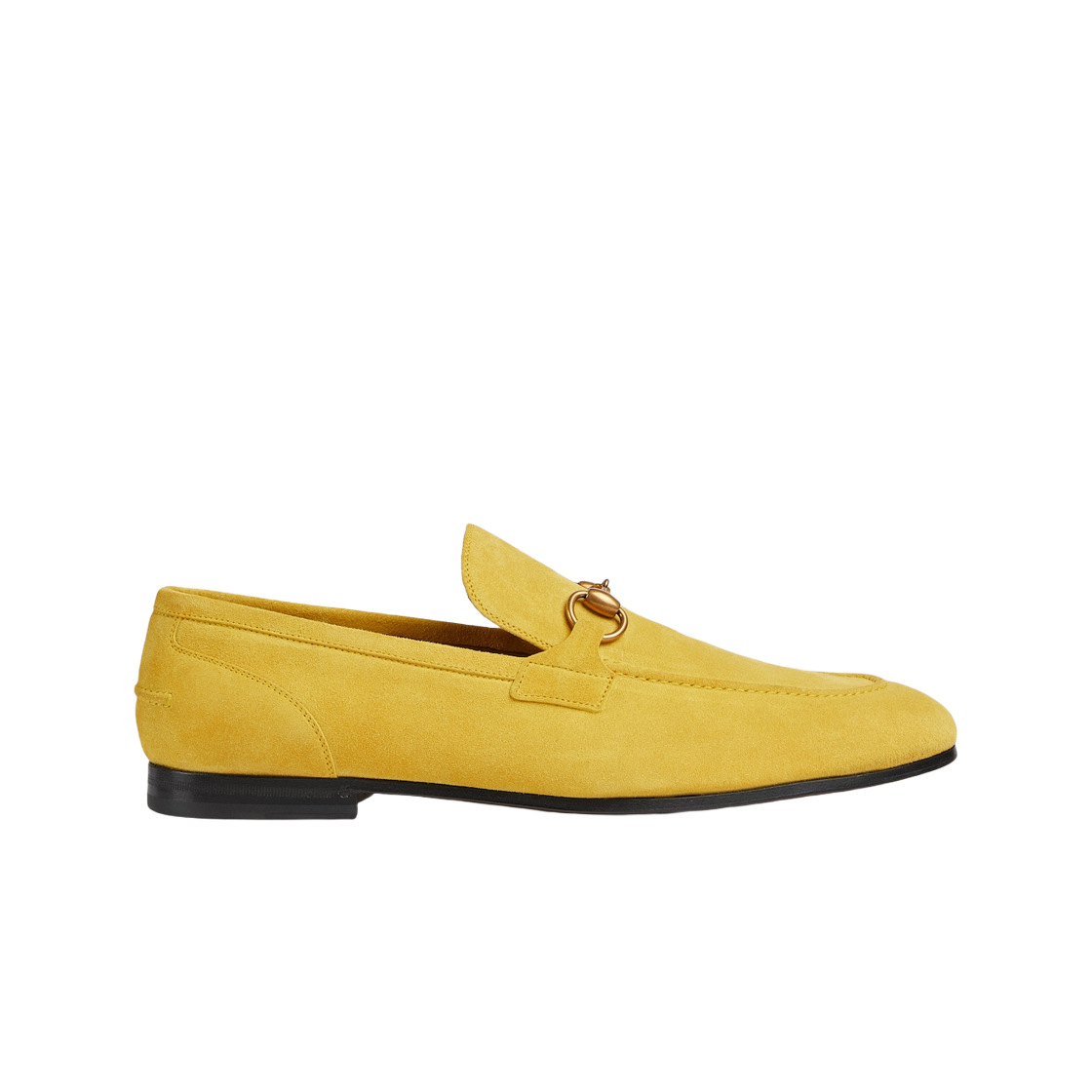 Gucci Jordaan Loafer Blake Construction Bright Yellow Suede 상세 이미지 1