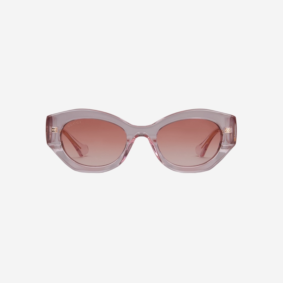 (W) Gucci Oval Frame Sunglasses Shiny Pink Injection Frame 상세 이미지 1