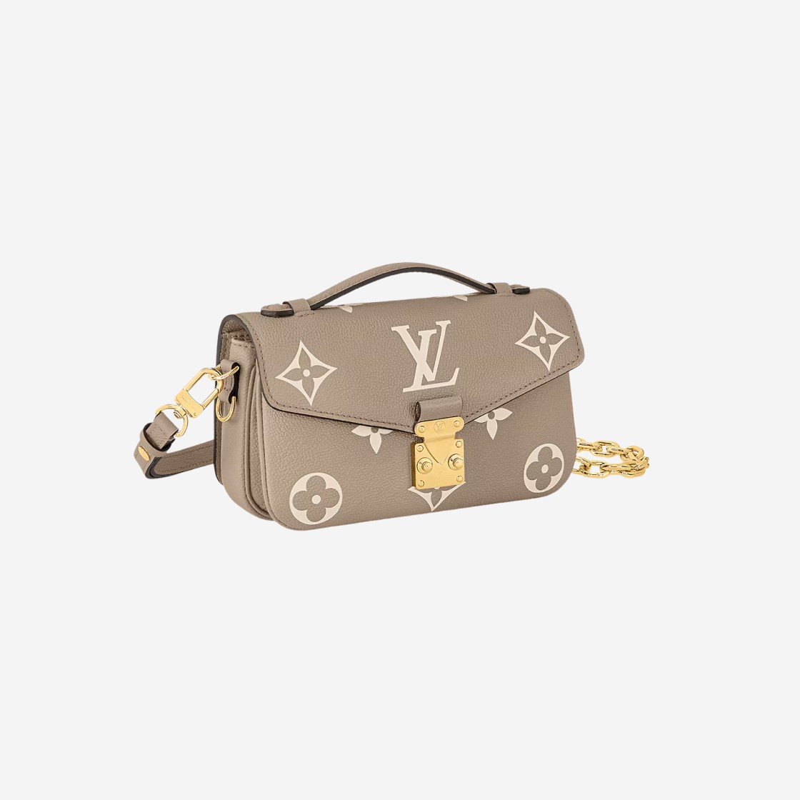 Louis Vuitton Pochette Metis East West Bicolor Monogram Empreinte Leather Creme 상세 이미지 2