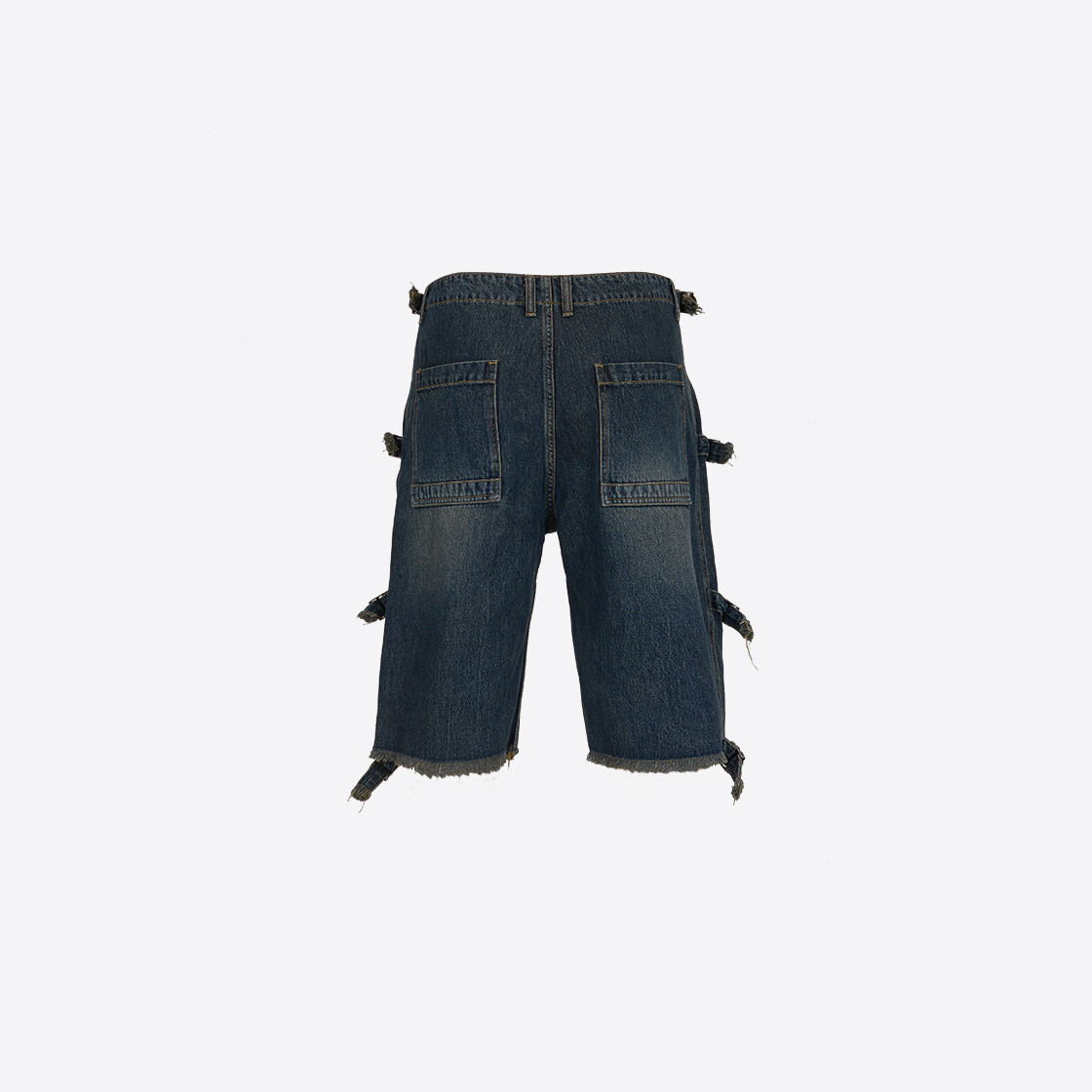 코스트퍼킬로 어저스터벌 데님 쇼츠 인디고(Cost Per Kilo Adjustable Denim Shorts Indigo) - 2