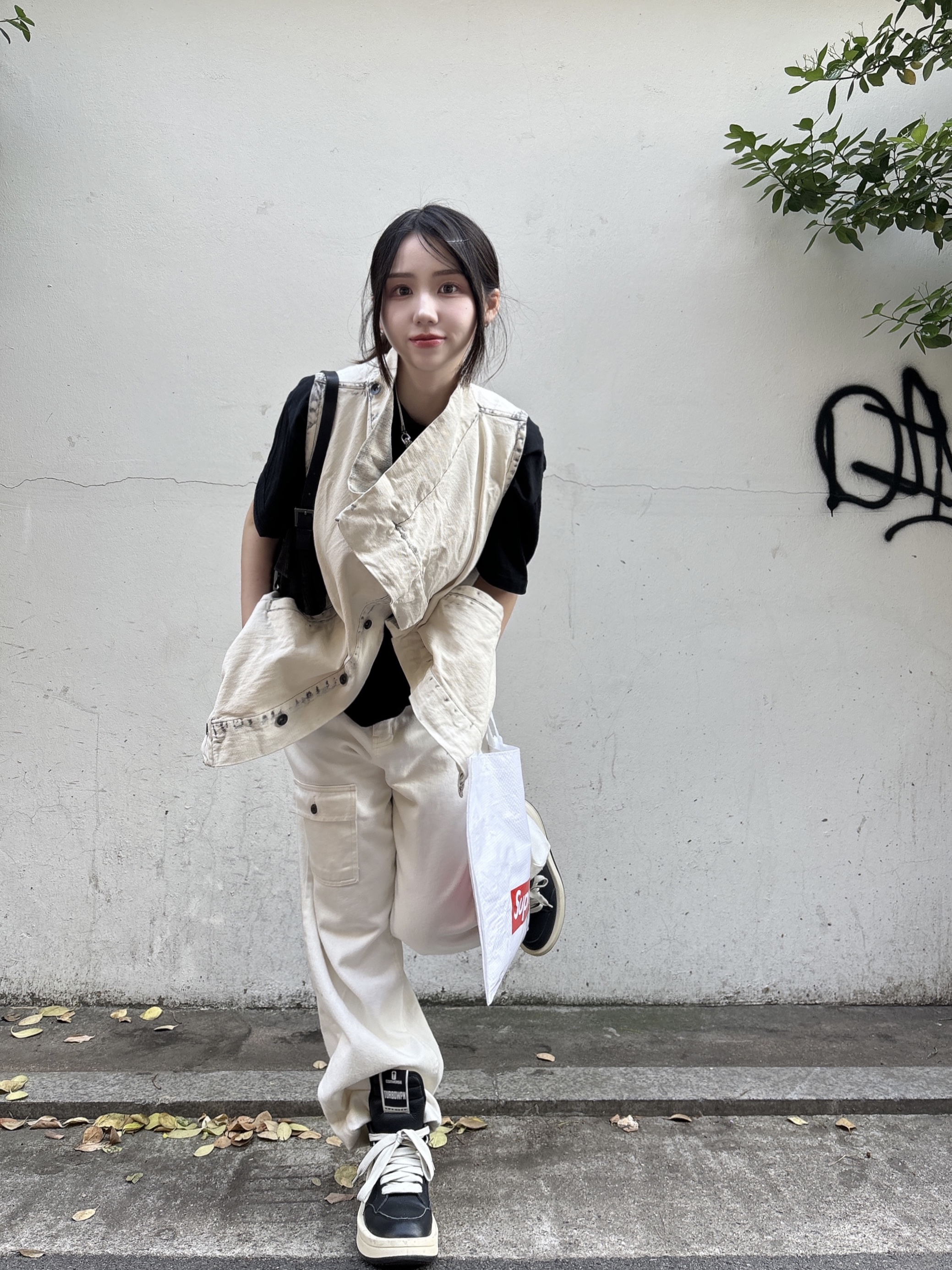 Converse x Drkshdw Turbowpn Black Cream 착용 스타일