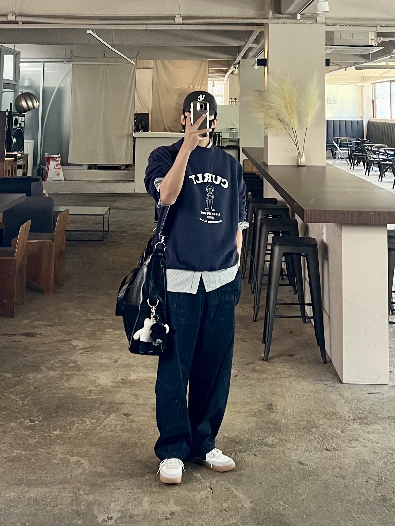 Nike x J.Crew Killshot 2 Sail Midnight Navy 착용 스타일