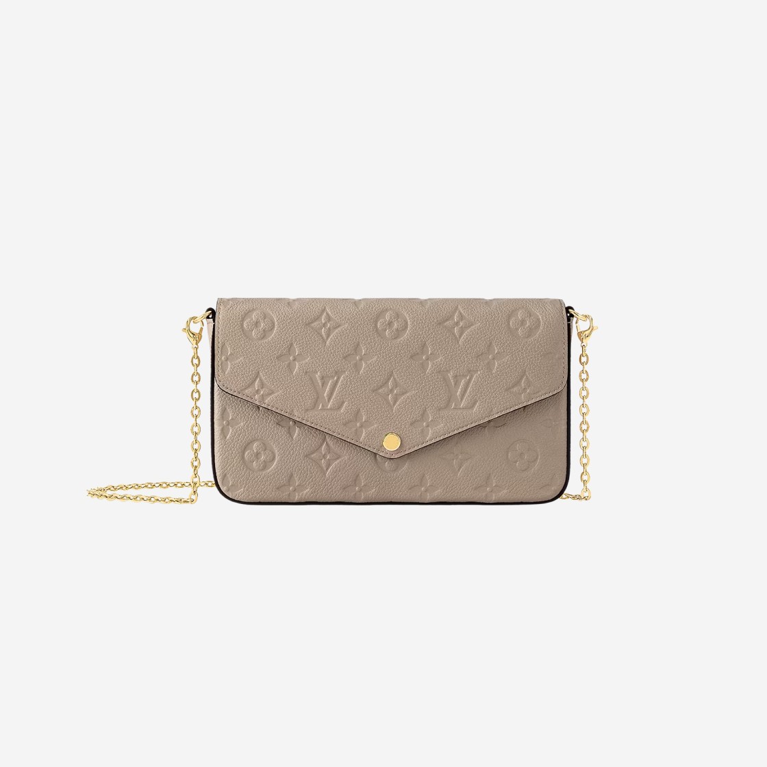 Louis Vuitton Felicie Pochette Monogram Empreinte Tourterelle Beige 상세 이미지 1