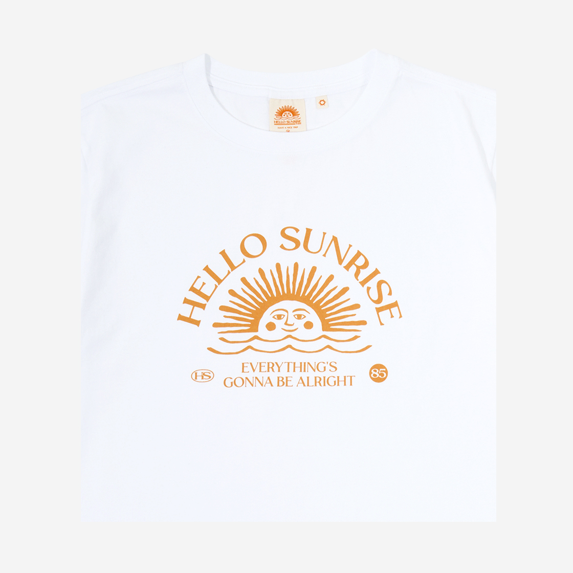 헬로선라이즈 우먼 아치로고 숏슬리브티 화이트(Hello Sunrise Women Arch Logo Short Sleeve Tee White) - 3