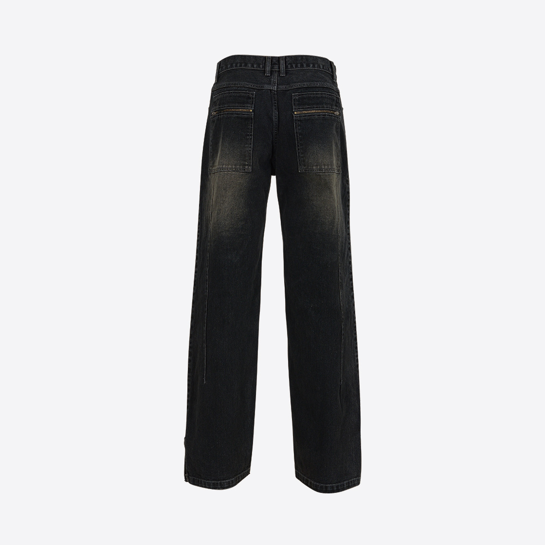 코스트퍼킬로 카고 포켓 데님 진 블랙(Cost Per Kilo Cargo Pocket Denim Jeans Black) - 2