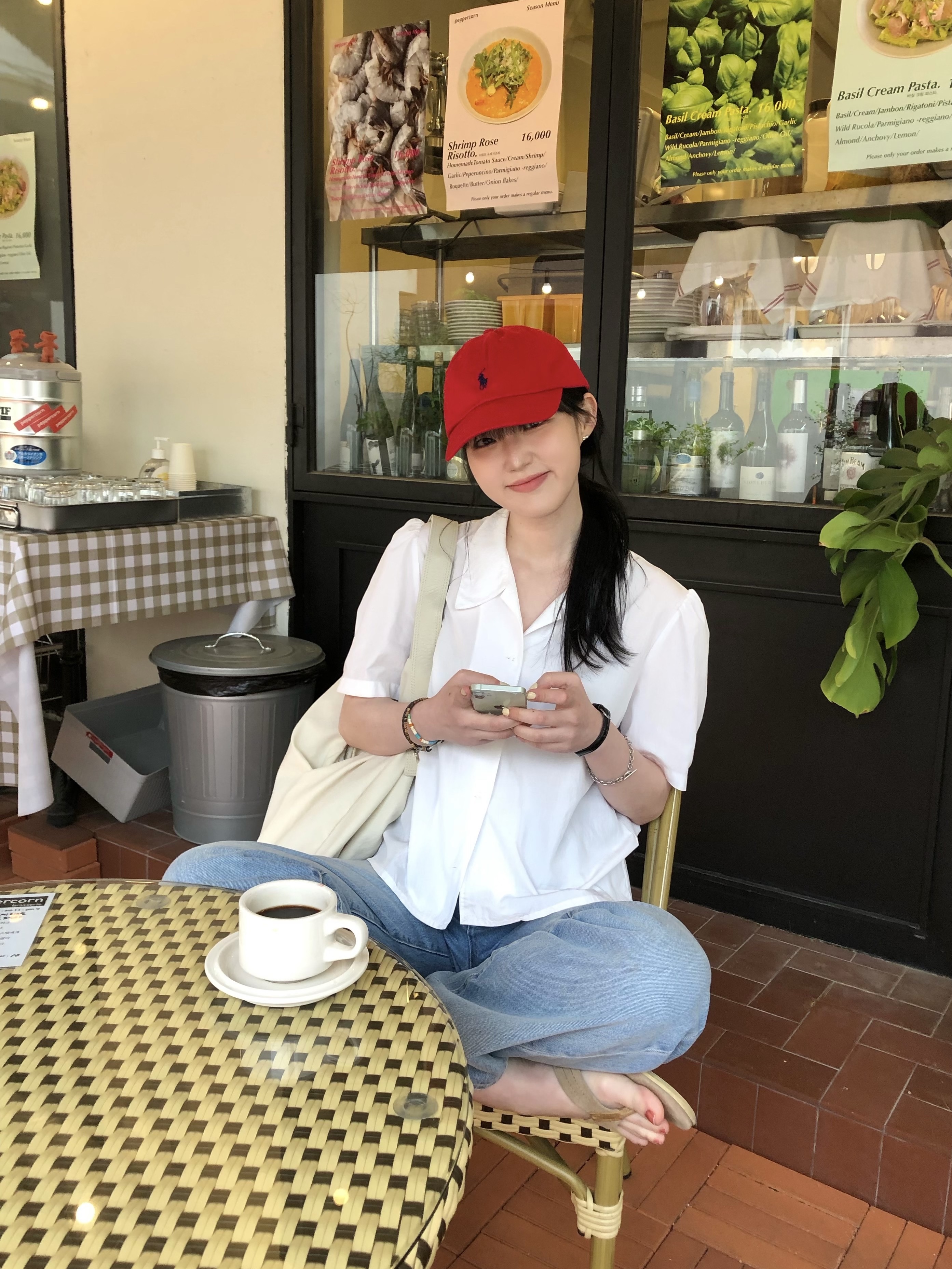 [30%적립] Polo Ralph Lauren Cotton Chino Ball Cap Red 착용 스타일 - 2