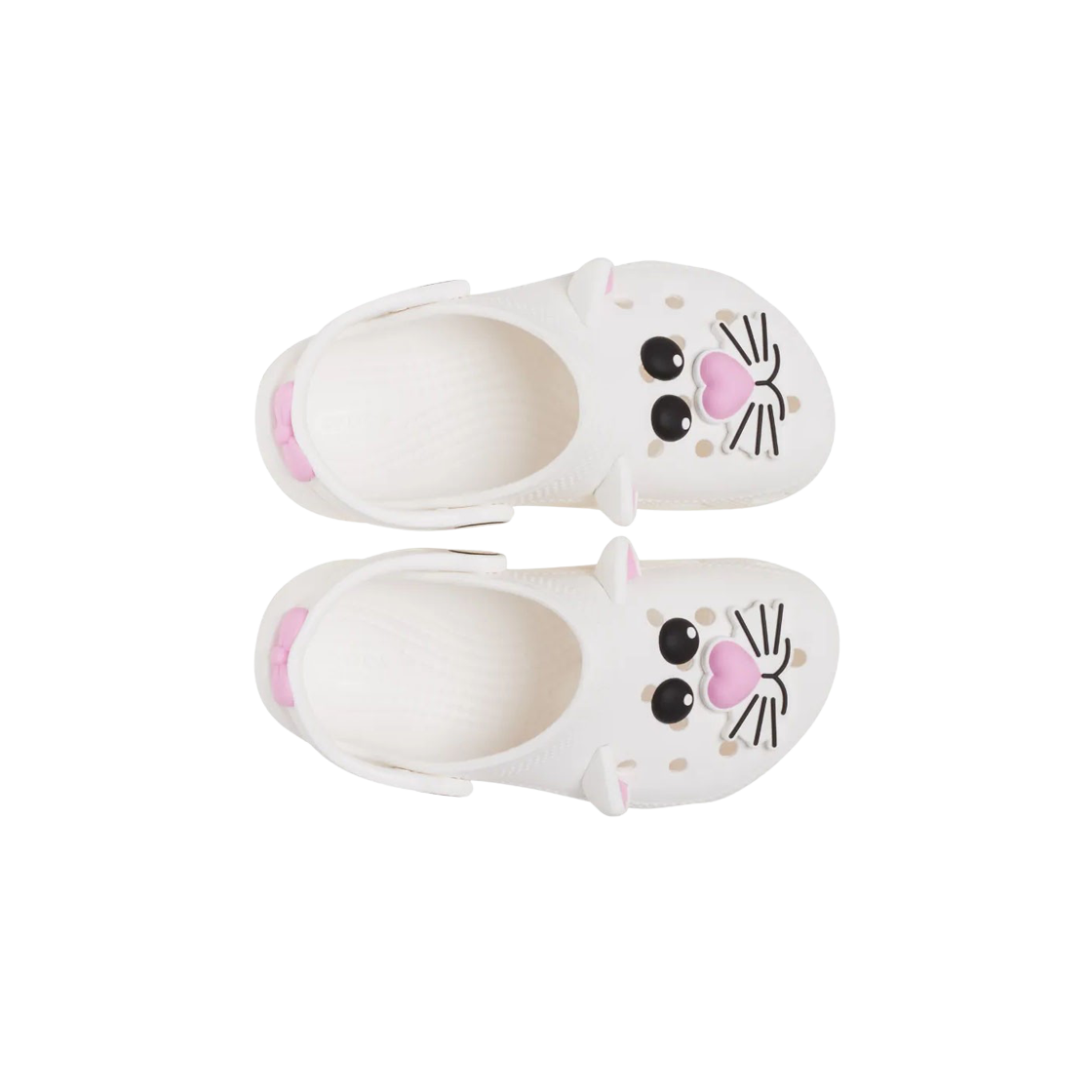 (TD) 크록스 클래식 아이 엠 캣 클로그 화이트 핑크 트위드((TD) Crocs Classic I Am Cat Clog White Pink Tweed) - 2