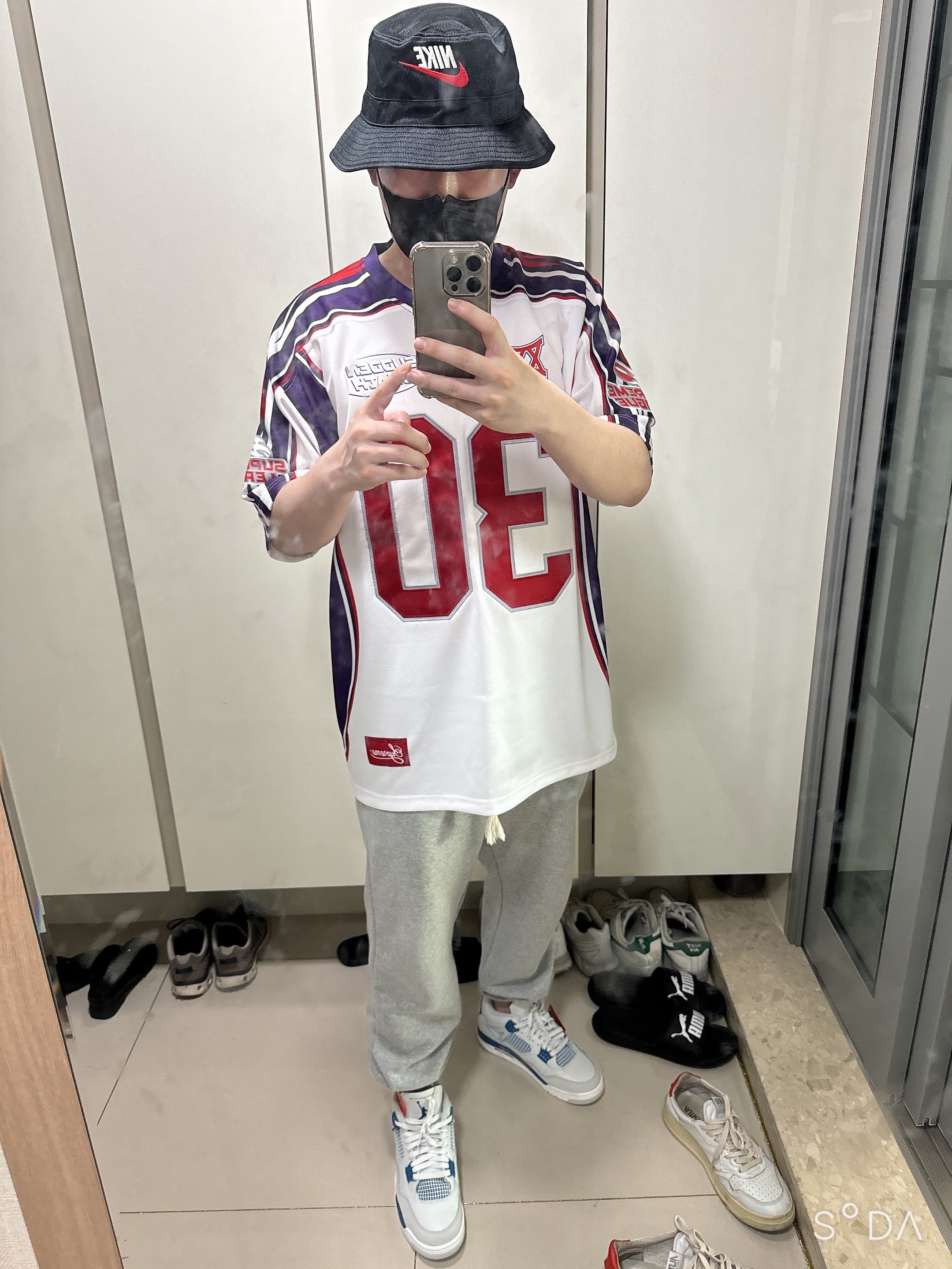 Supreme Sudden Death Football Jersey White - 24SS 착용 스타일 - 2