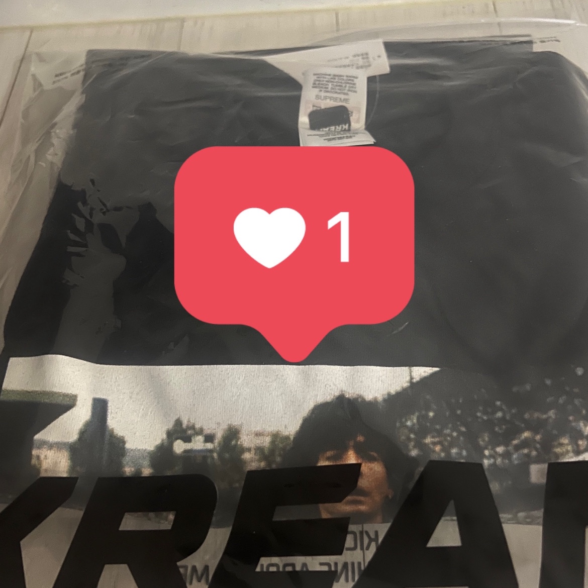 Supreme Maradona T-Shirt Black - 24SS 착용 스타일