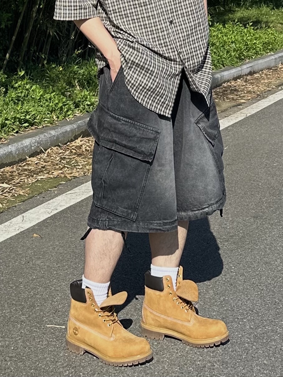 Timberland Premium 6 inch Waterproof Boot Wheat Nubuck - Wide 착용 스타일 - 2