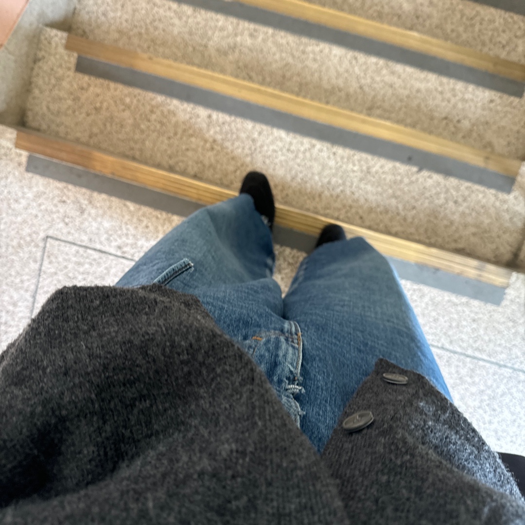 Zara x Rhuigi Baggy Jeans Medium Blue 착용 스타일