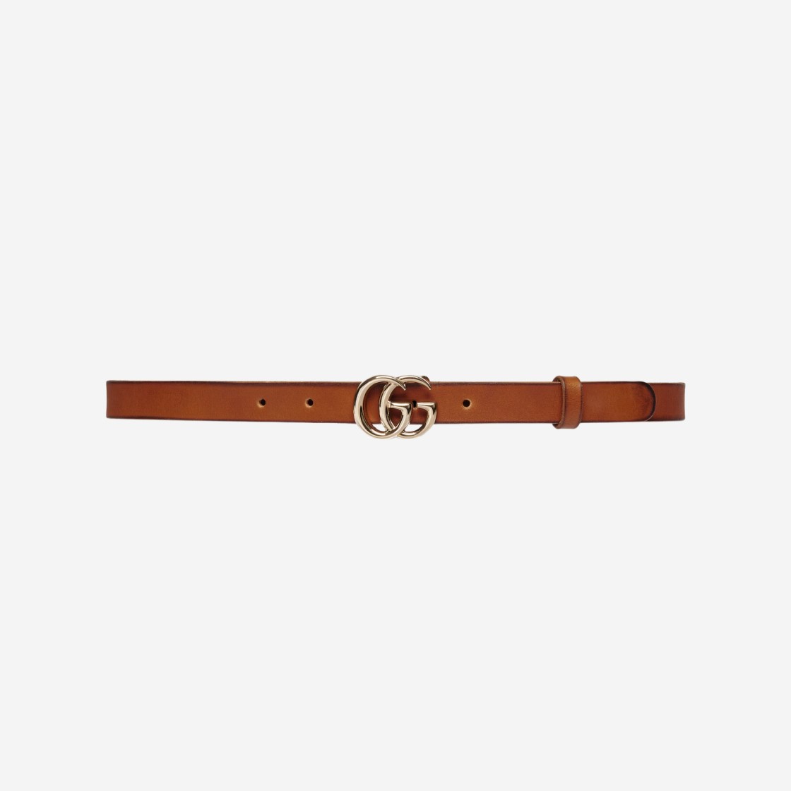 (W) Gucci GG Marmont Thin Belt Brown Leather 상세 이미지 1