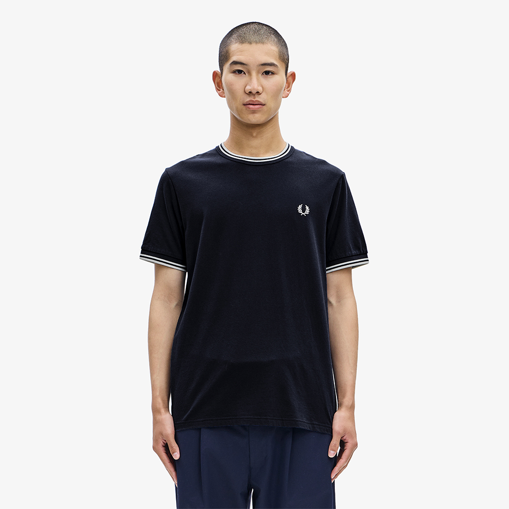 프레드페리 트윈 팁 티셔츠 네이비(Fred Perry Twin Tipped T-Shirt Navy) - 3