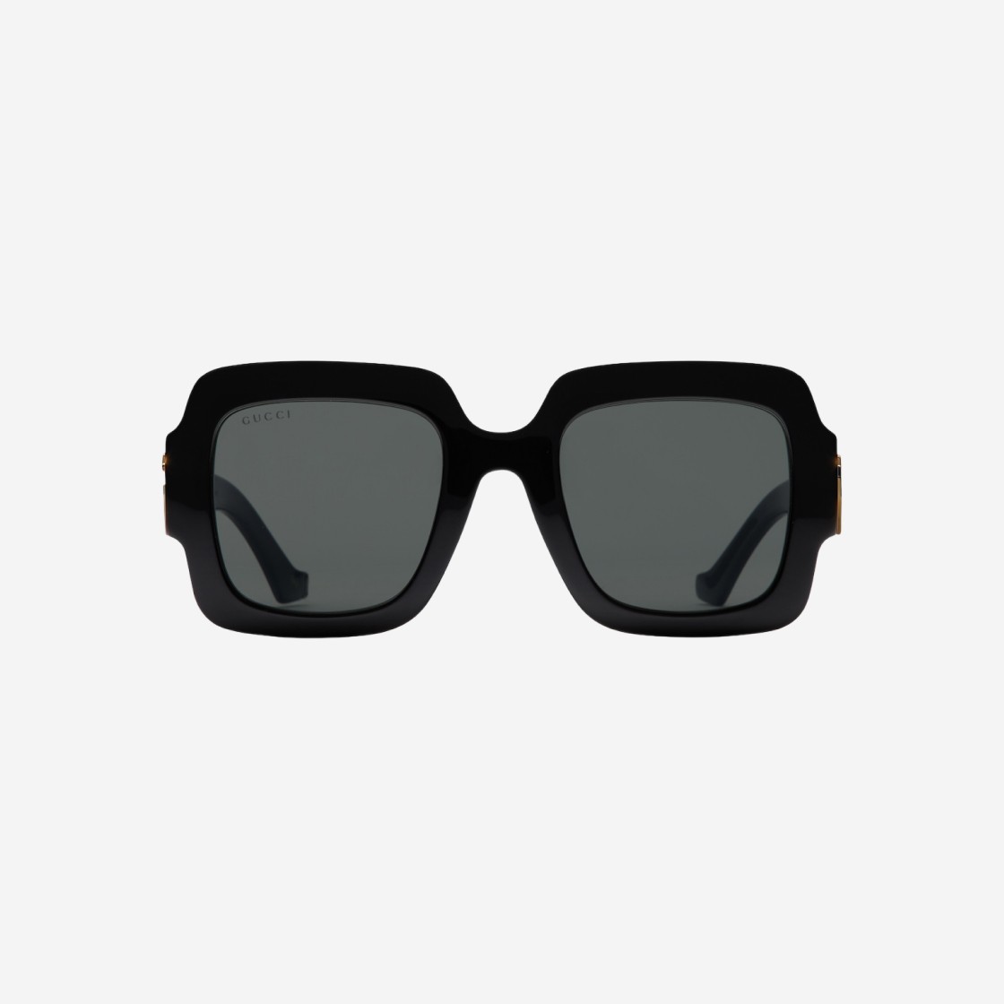 (W) Gucci Square-Frame Double G Sunglasses Shiny Black Acetate Frame 상세 이미지 1