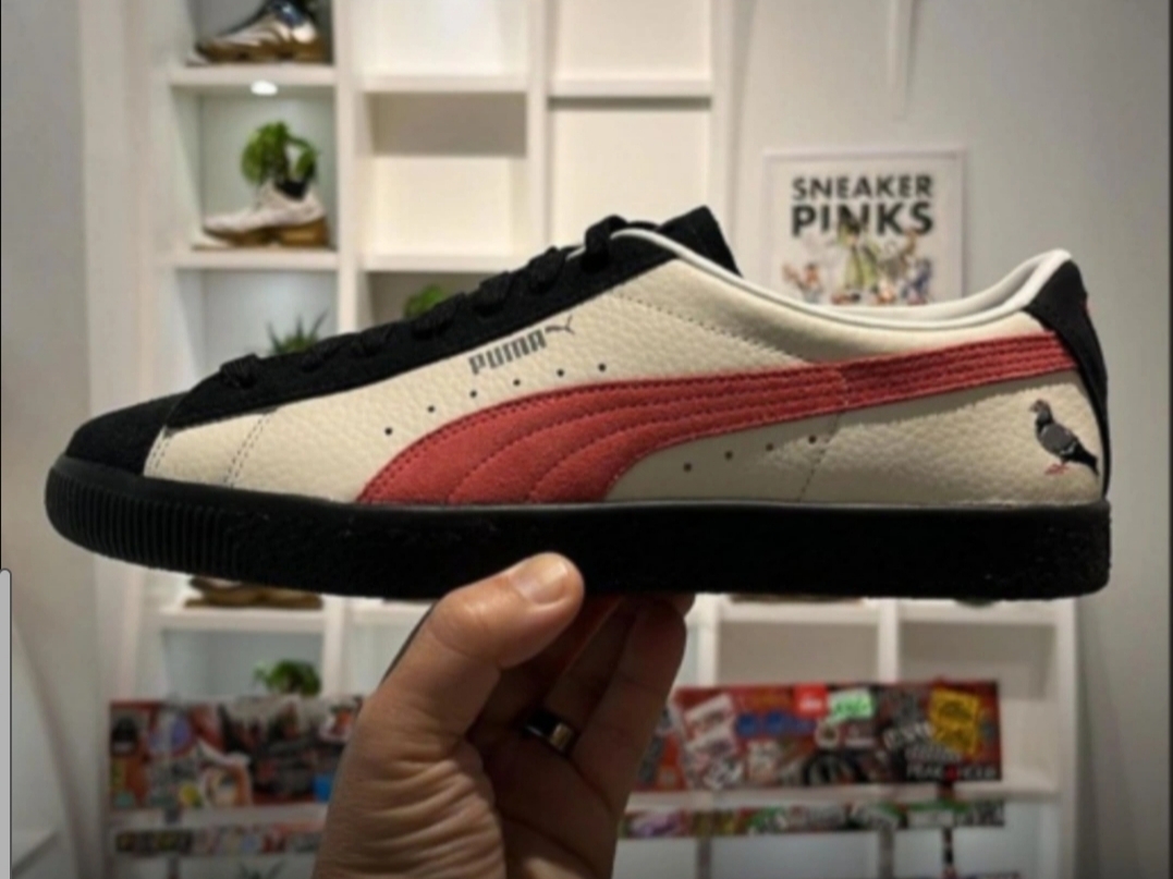 Puma x Staple x Atmos Suede VTG White Black 착용 스타일