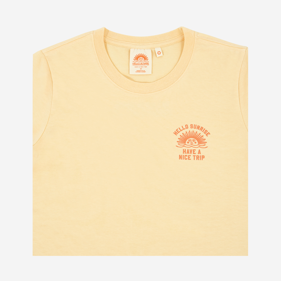 헬로선라이즈 우먼 숏 슬리브 티 버터 옐로우(Hello Sunrise Women Shorts Sleeve Tee Butter Yellow) - 3