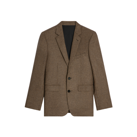 コート CELINE NOISETTE WOOL COAT W) 셀린느 롱 자켓 프린스 오브 웨일스 캐시미어 카멜 느와제트