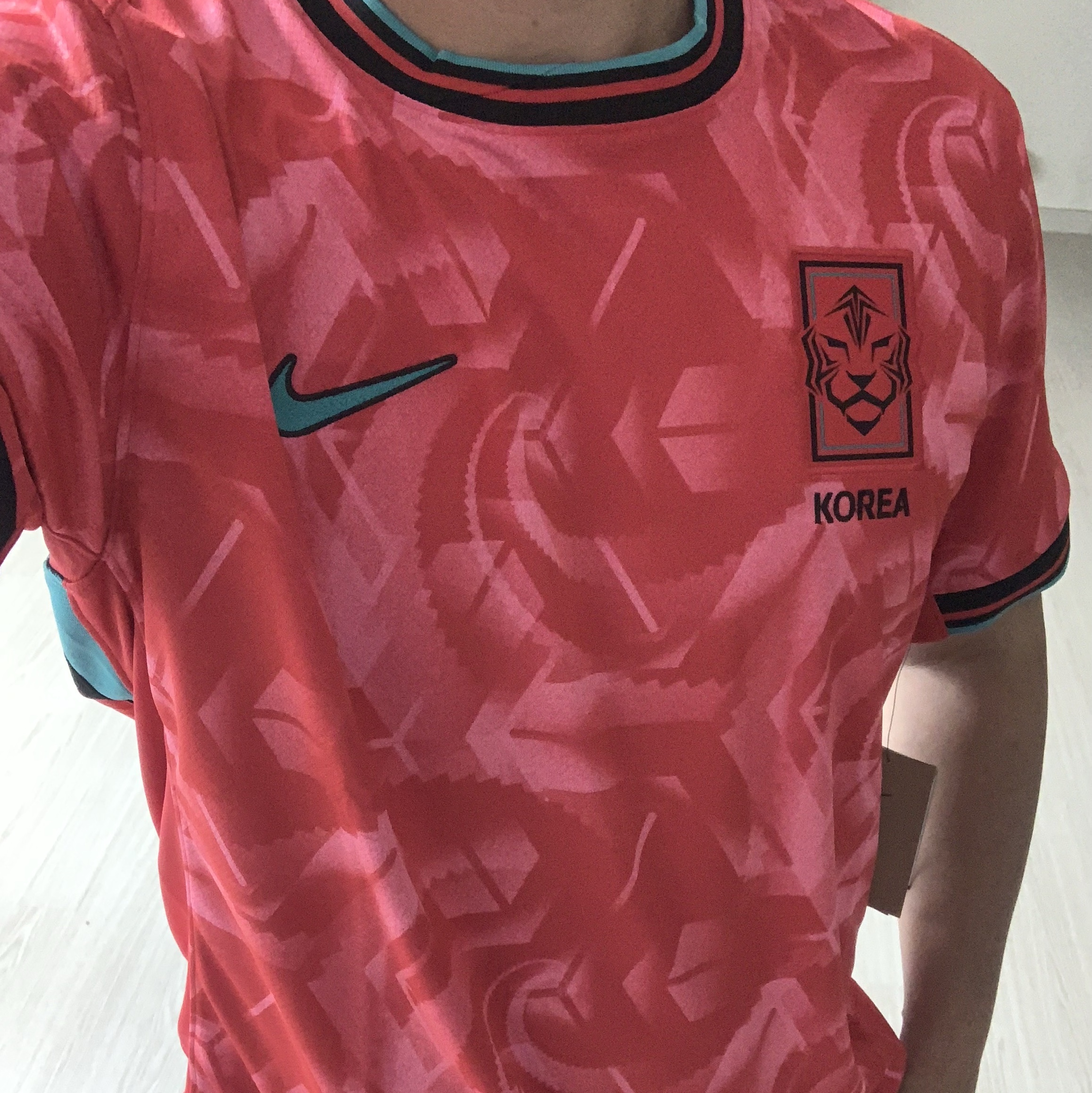 Nike Korea 2023/24 Dri-Fit Stadium Home Replica Jersey Black Global Red - Asia (Non Marking Ver.) 착용 스타일 - 1