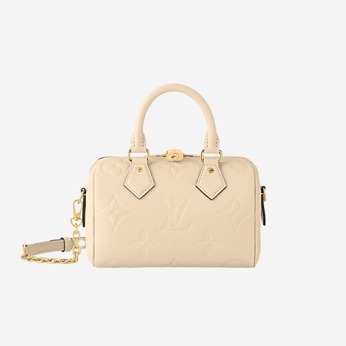 Louis Vuitton Speedy Bandouliere 20 Monogram Empreinte Creme Beige 상세 이미지 1