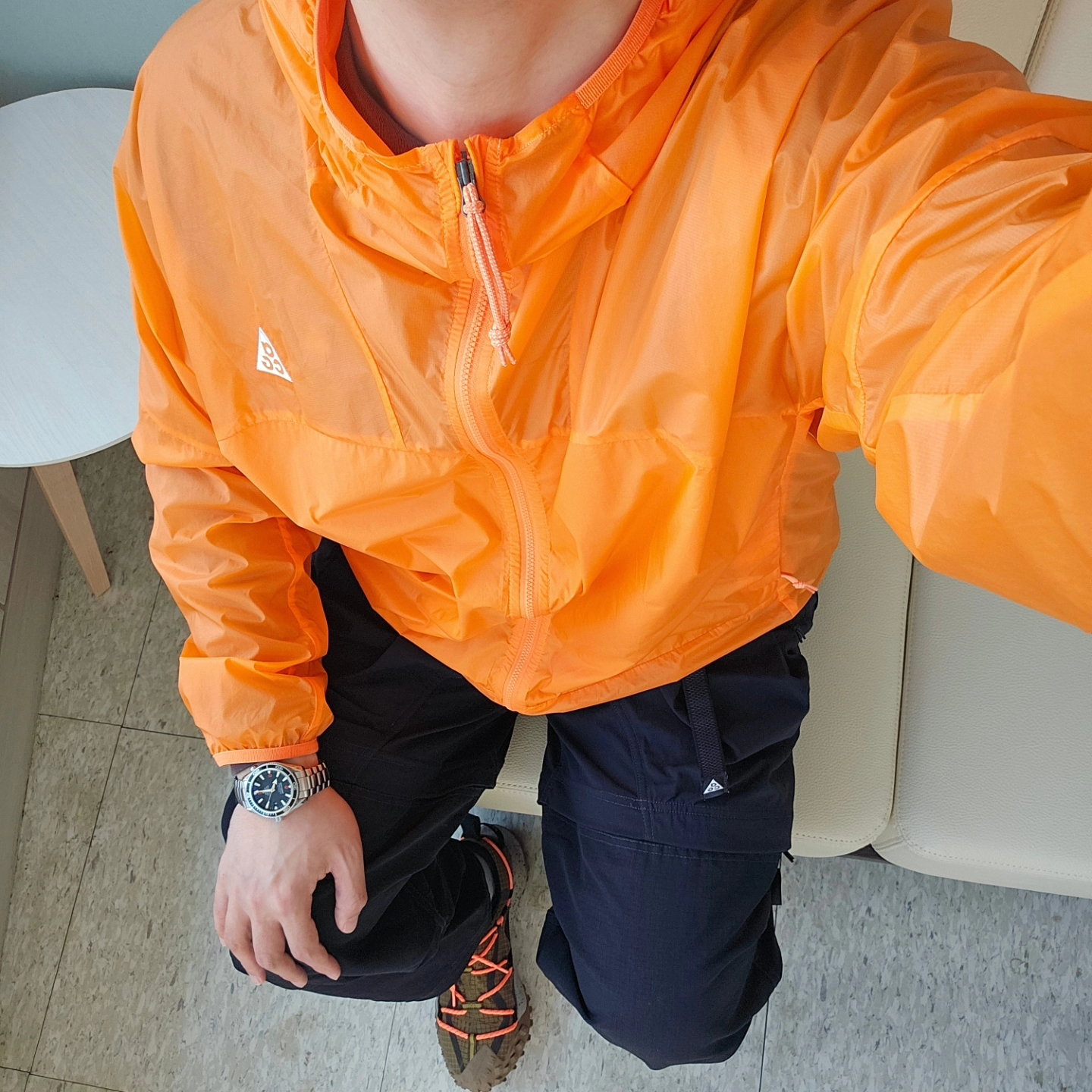 Nike ACG Trail Cap Black, Nike ACG Windproof Cinder Cone Jacket Bright Mandarin - Asia 착용 스타일 - 6