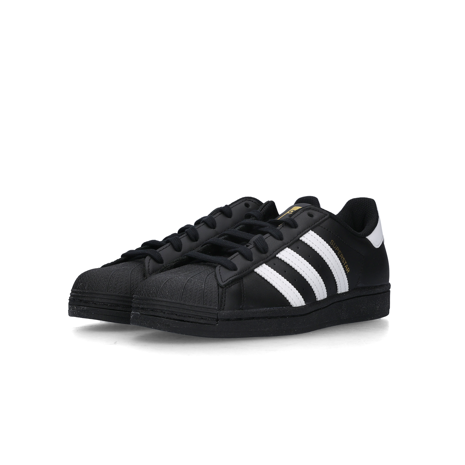 (J) Adidas Superstar Black White